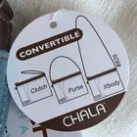 Chala Navy Convertible Crossbody Purse With Cardinal Design & Flower Zipper Pull - Picture 6 of 6